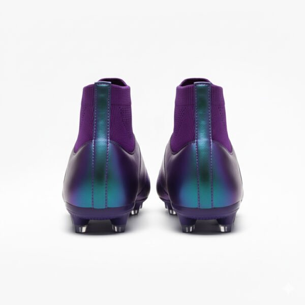 Vortex Phantom detrás Botas moradas con calcetín vistas desde detrás para adultas.