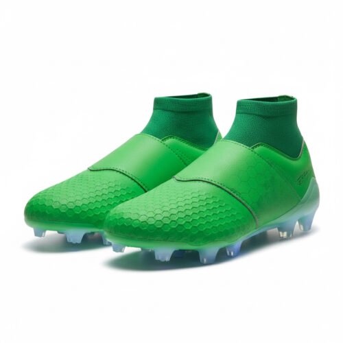 Botas verdes con calcetín vistas desde delante para adultas.