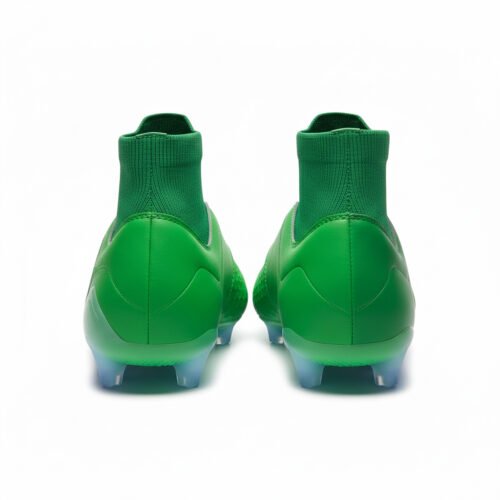 Botas verdes con calcetín vistas desde detrás para adultas.
