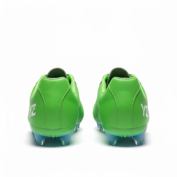 Botas verdes con cordones vistas desde detrás para adultas.